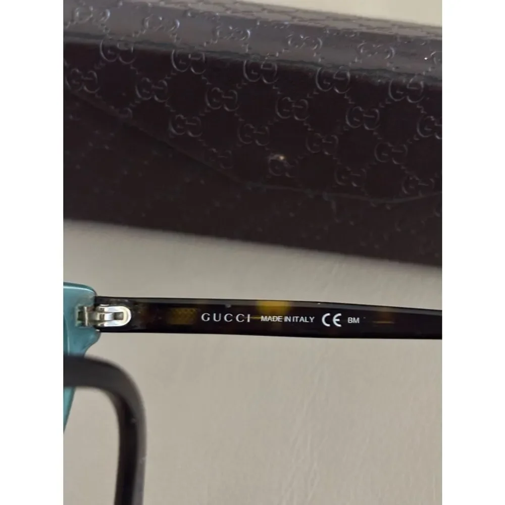 Gucci Women's Eyeglasses GG 3562 LA2 Dark Havana Green Semi Butterfly